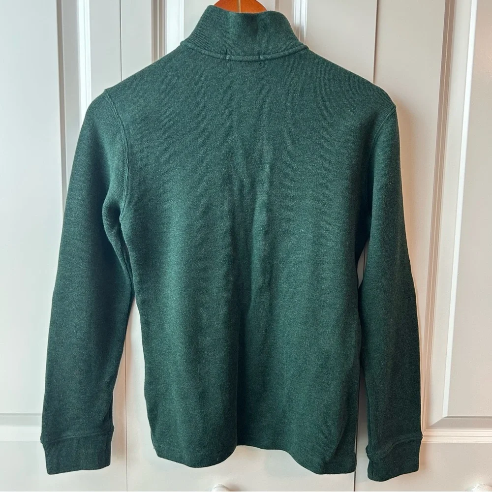 💚 Polo Ralph Lauren Green Half-Zip‎ Sweater + Olive Jogger Pants Bundle